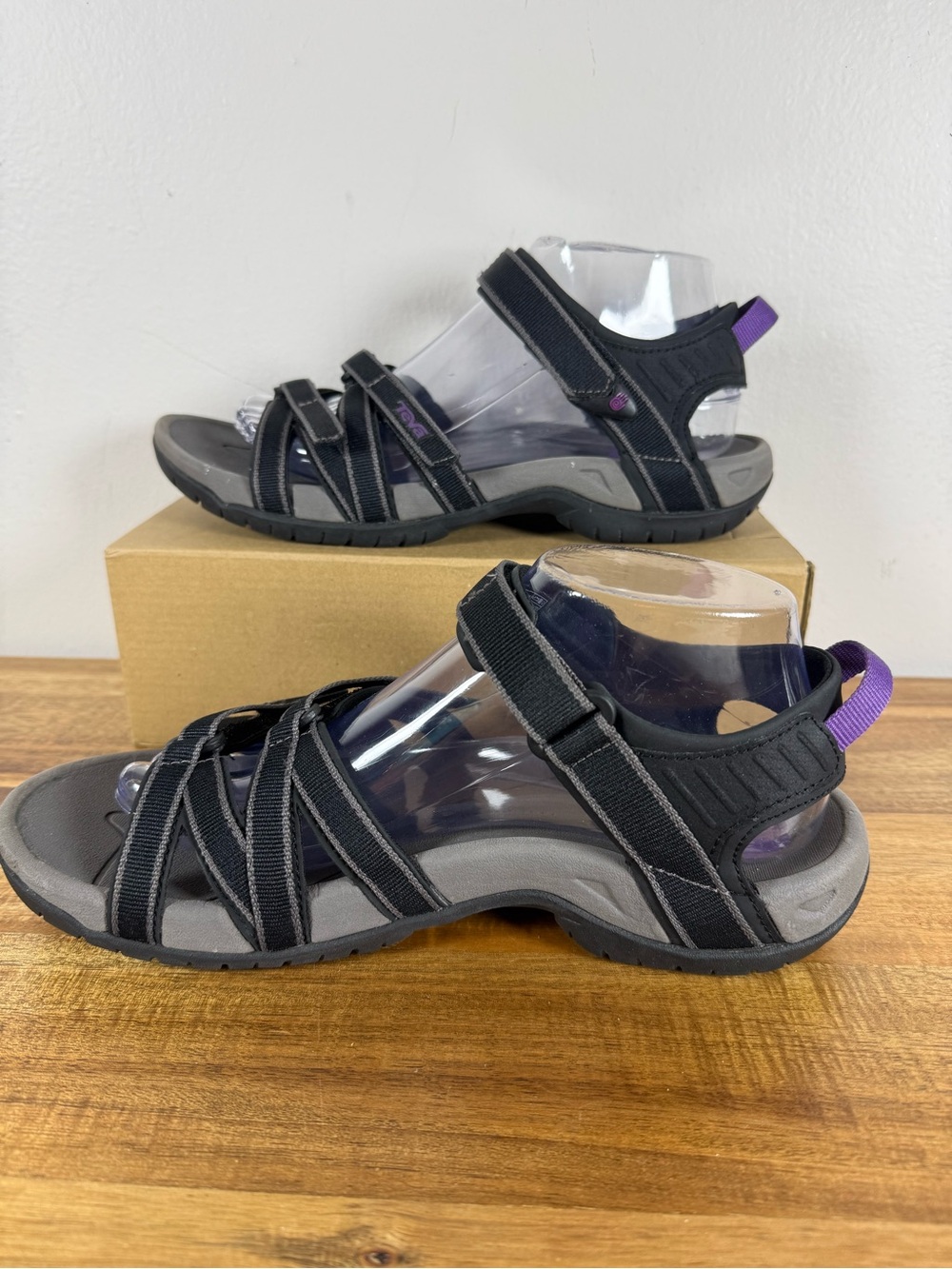 Teva Tirra Water Hiking Sandals Black/Purple Size 9 - Picture 5 of 13